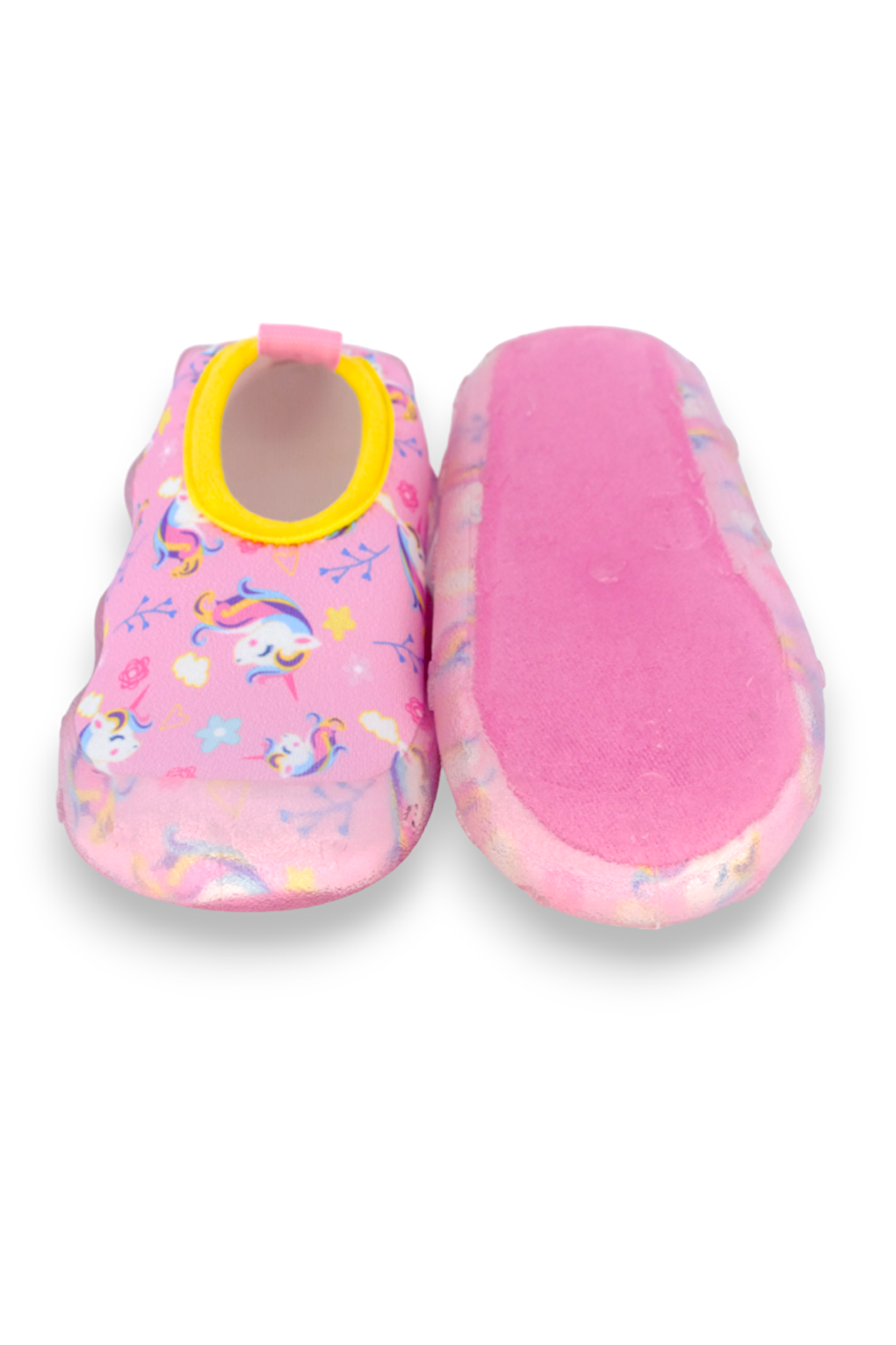 Unicorn Floral Pink Girl's Anti-Slip Sole Sea Shoes-F-7040