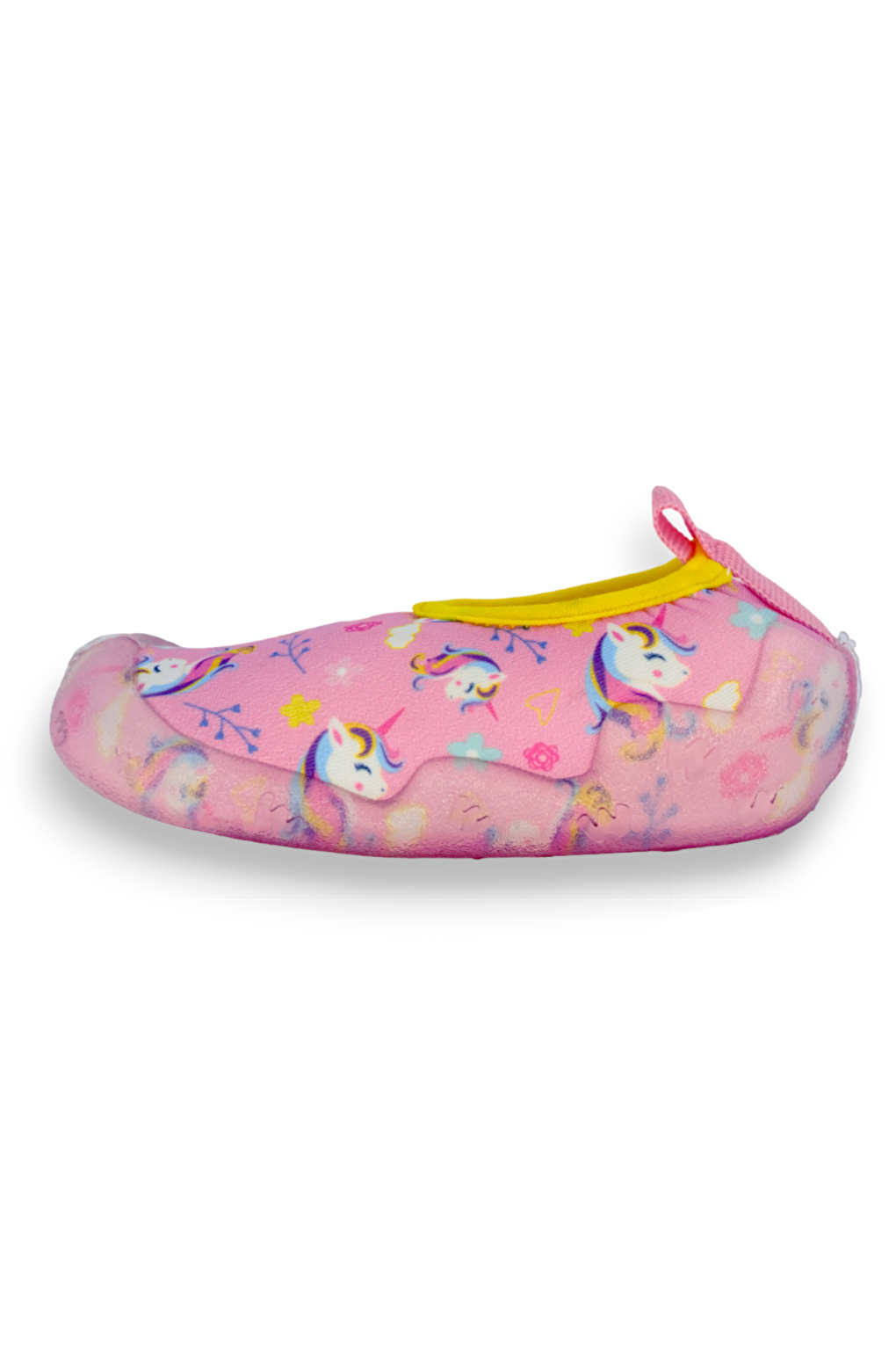 Unicorn Floral Pink Girl's Anti-Slip Sole Sea Shoes-F-7040