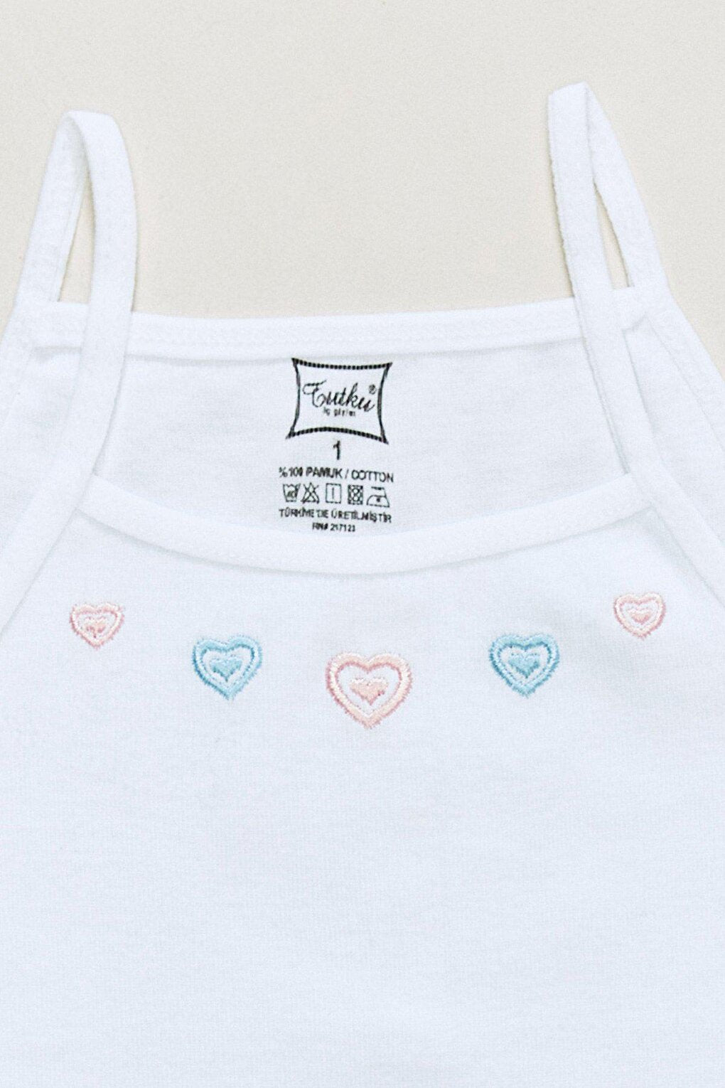 Embroidered Rope Strap Girls Undershirt