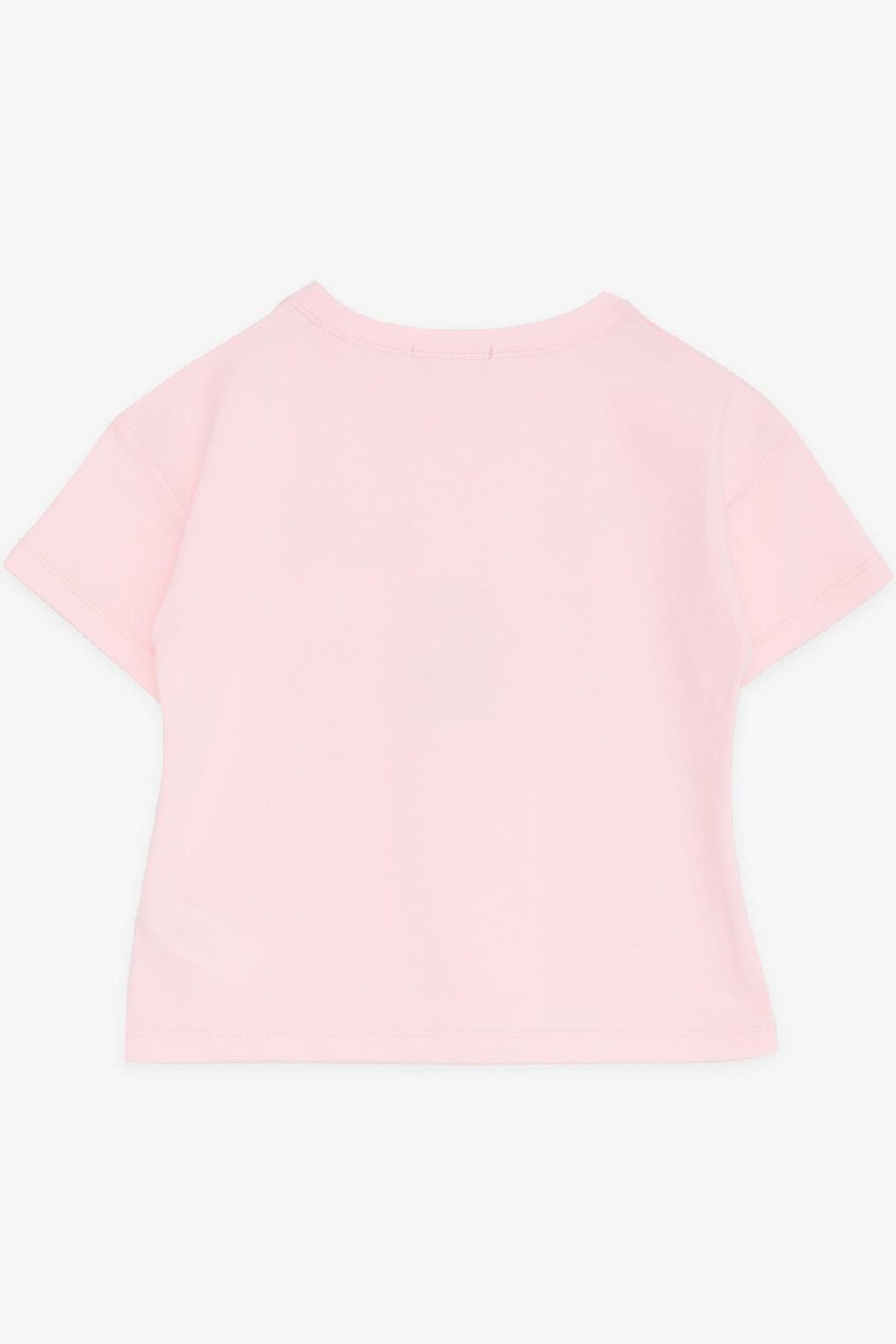 Girl's Crop T-Shirt Happiness Themed Pink (Ages 8-14)