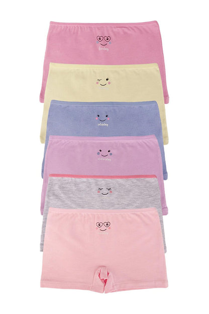 Girl's Cotton Boxers Pack of 6