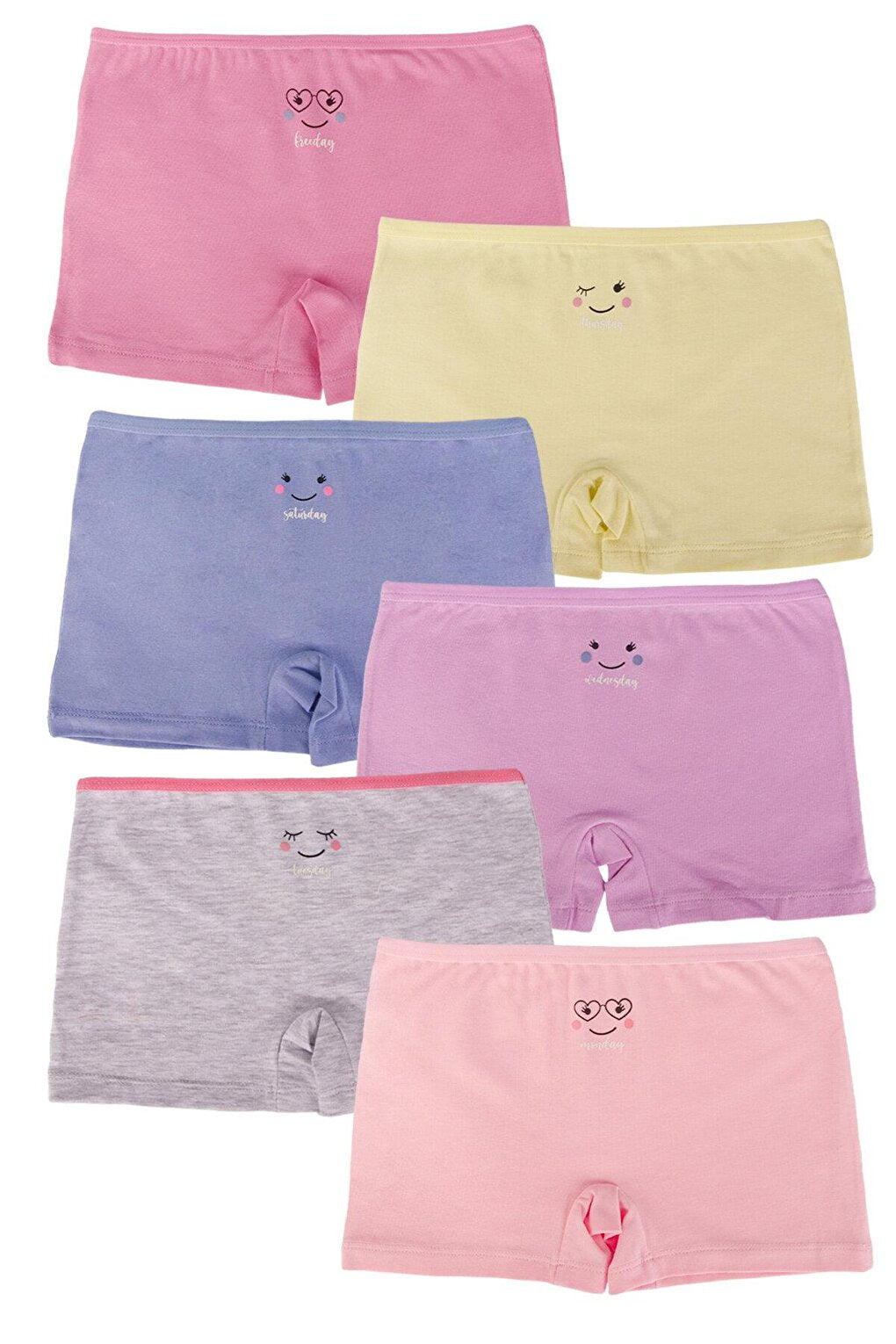 Girl's Cotton Boxers Pack of 6