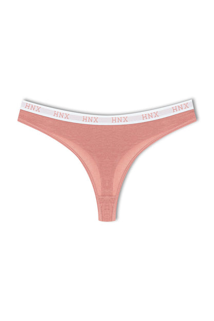 Basic Women's Thong Panties with Elastic Waist Cotton