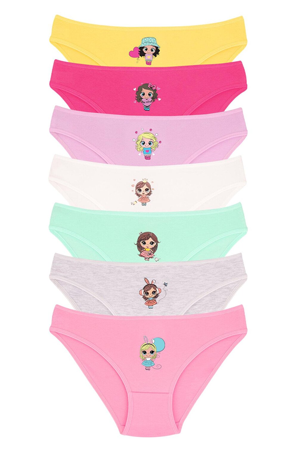 Girl's Cotton Panties 7 Pack