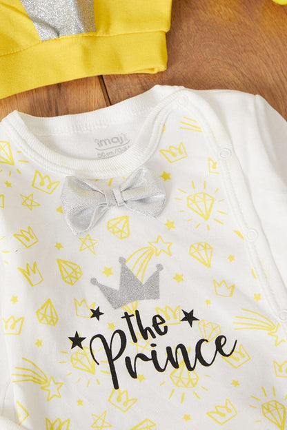 Baby Boy Set of 5 with Yellow Prince Printed Hat 17522