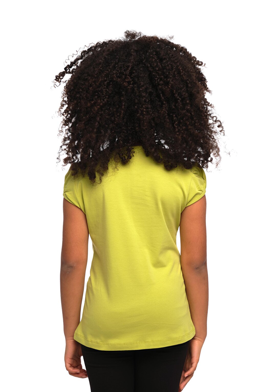 Oil Green Girl's Short Sleeve Basic T-Shirt