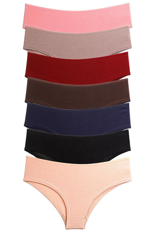 Women's Panties Shorts 7 Pack Lycra Ribbed Camisole Cotton