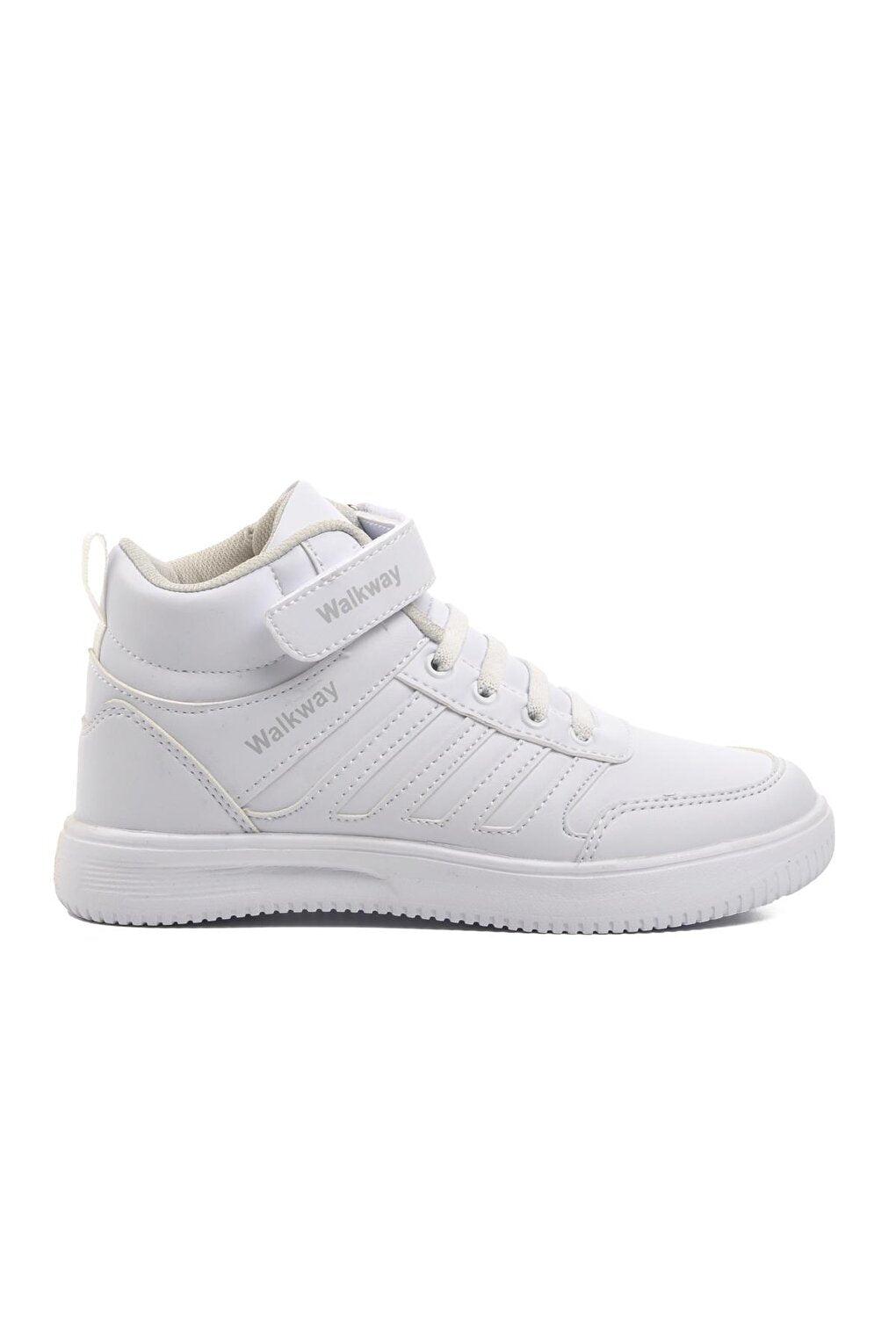 White-White Velcro Boy's Hi Sneaker Mely Hi-F