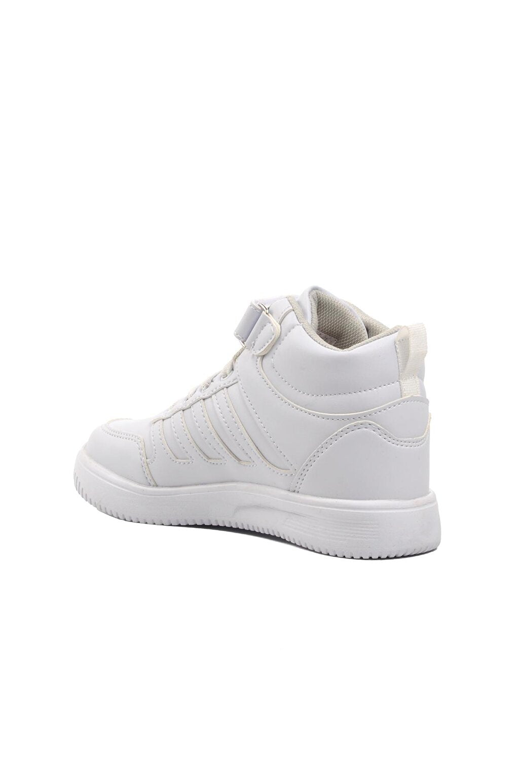 White-White Velcro Boy's Hi Sneaker Mely Hi-F