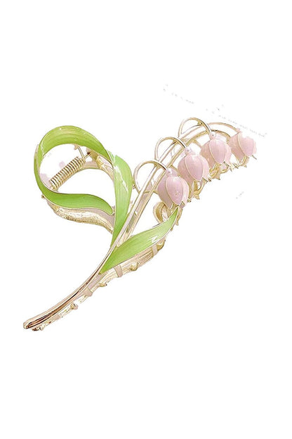 Lily Flower Metal Latch Clasp