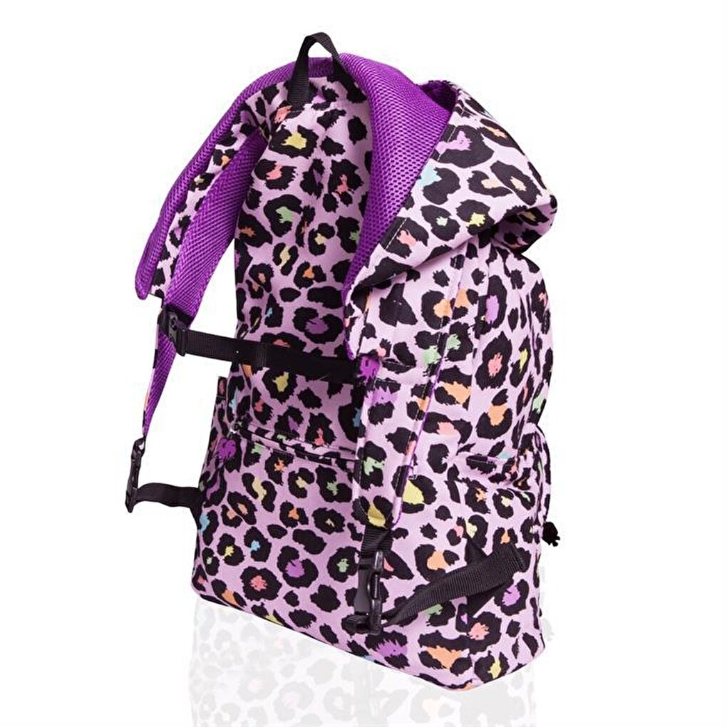 Back to School Pink Cheetah Detachable Hooded Backpack