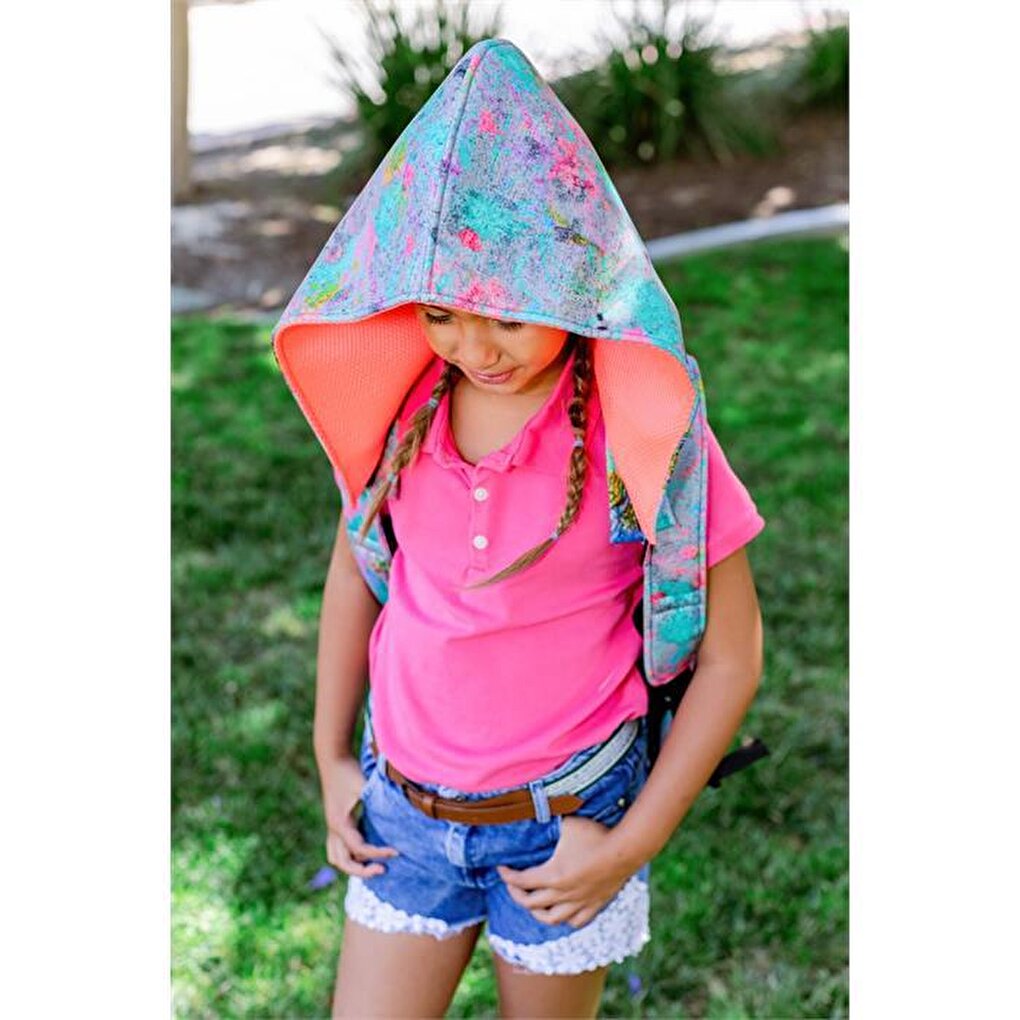 Kids Pollock Kids Backpack with Removable Hood