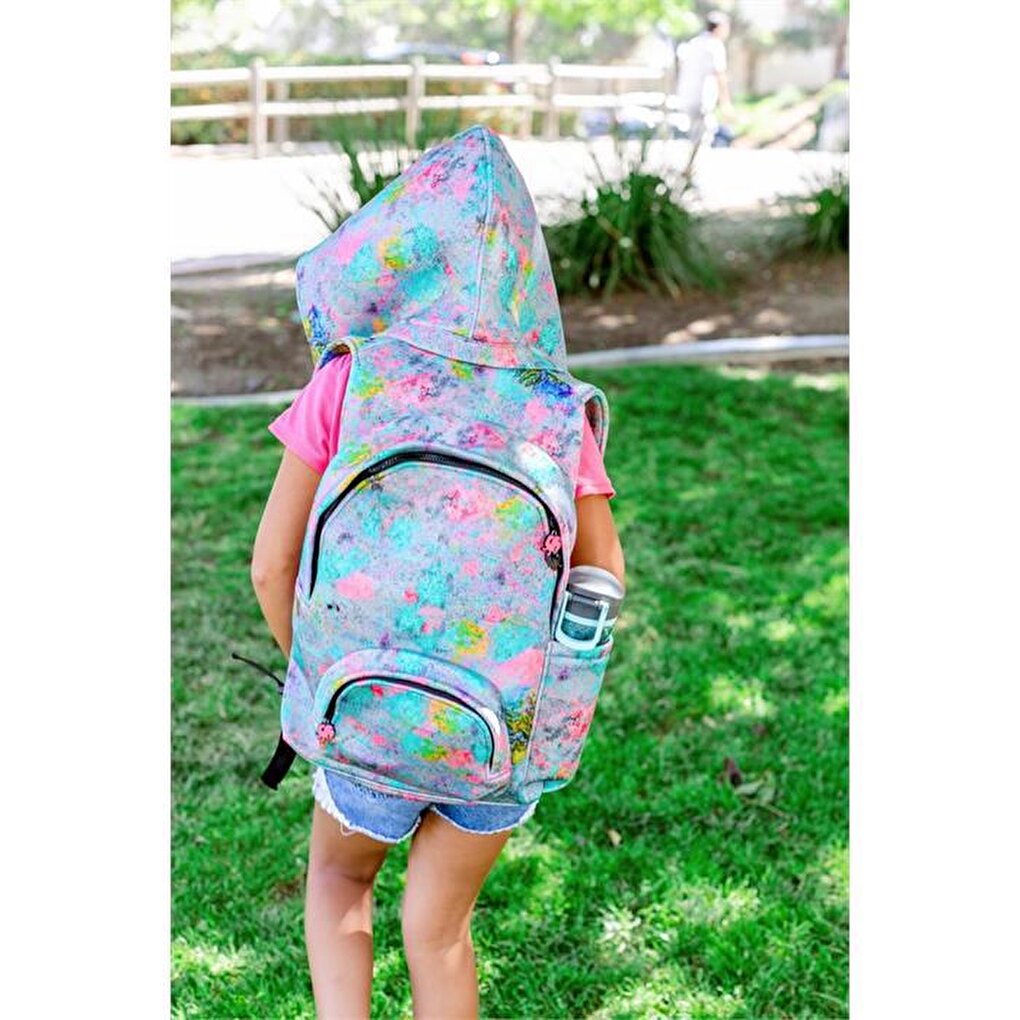 Kids Pollock Kids Backpack with Removable Hood