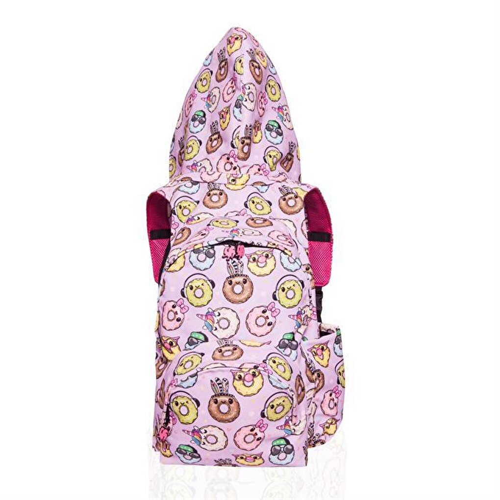 Back to School Donut Detachable Hooded Backpack