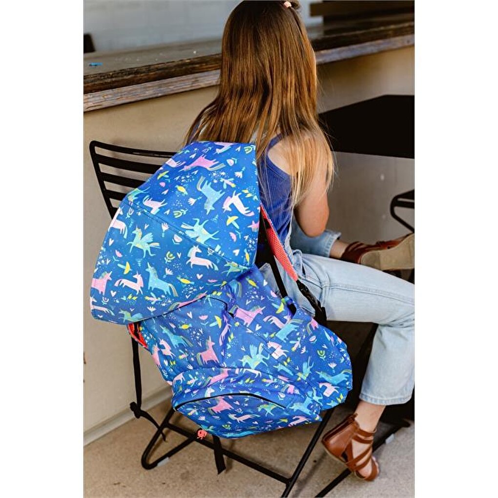 Back to School Unicorn Removable Hooded Backpack