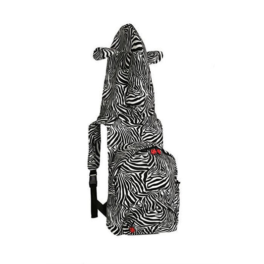 Kids Zebra Removable Hooded Children's Backpack