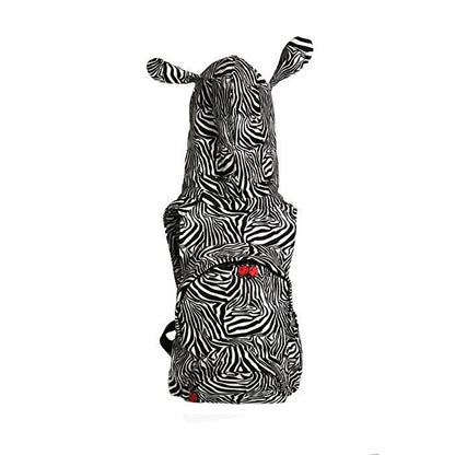 Kids Zebra Removable Hooded Children's Backpack