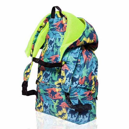 Back to School Stroke Dino Removable Hooded Backpack