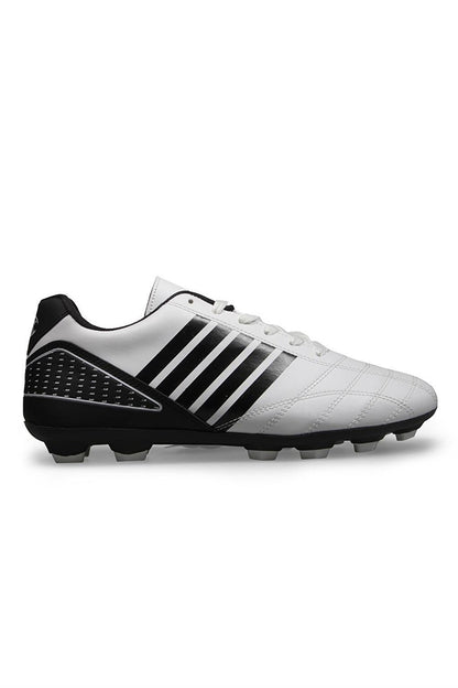 Men's White Black Cleat Shoes