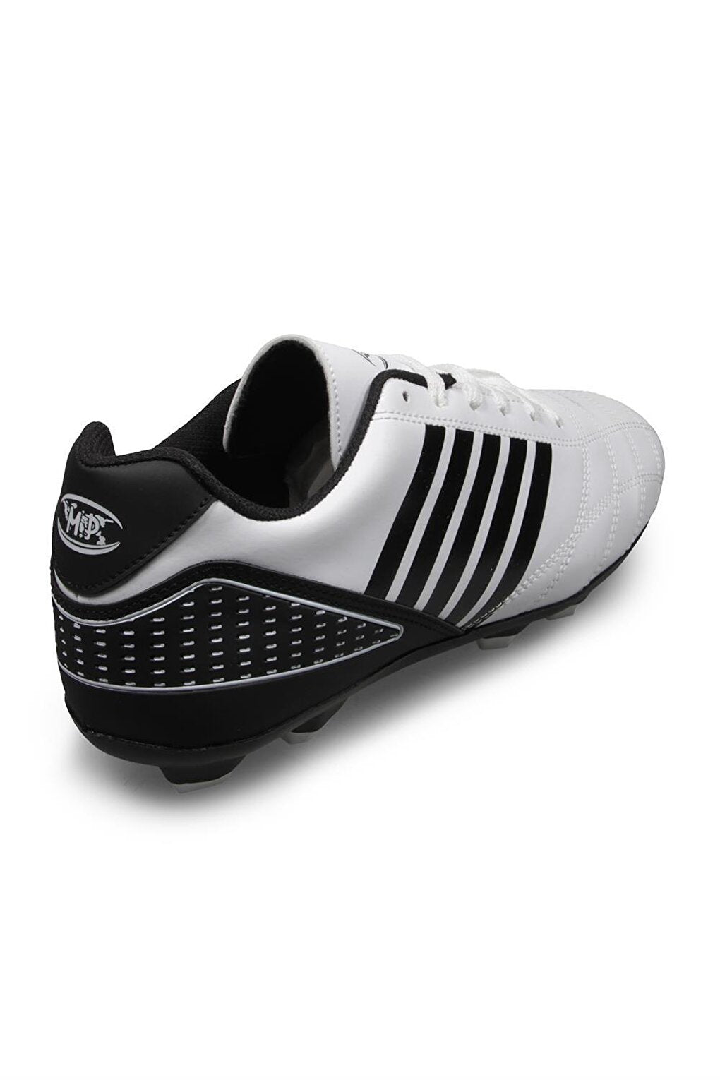 Men's White Black Cleat Shoes