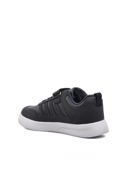 Navy Blue-White Velcro Boys Sneaker Mely-F