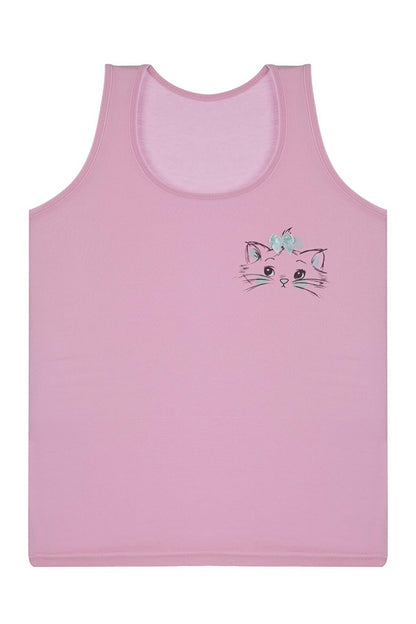 Girl's Tank Top with Wide Straps, Pack of 5 Lycra