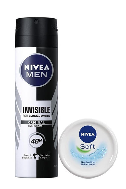 Men's Spray Deodorant Black&amp;White Original 150 ml + Soft Cream 100 ml