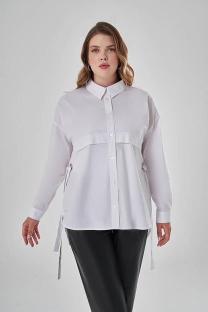 White Tunic Shirt with Bird Eyes