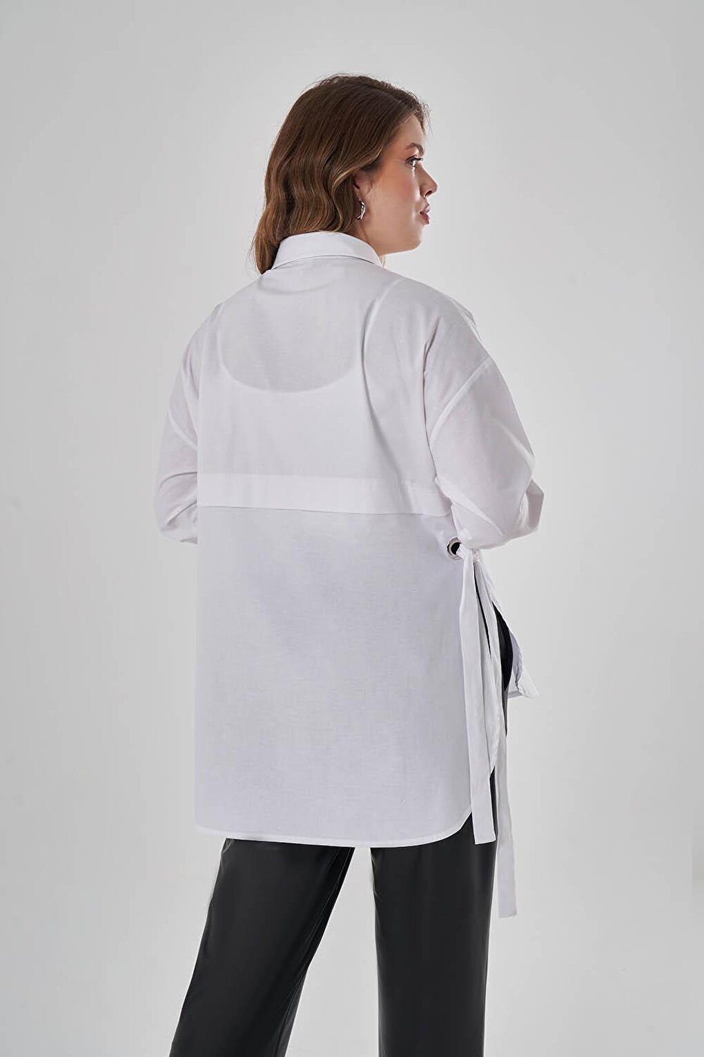 White Tunic Shirt with Bird Eyes