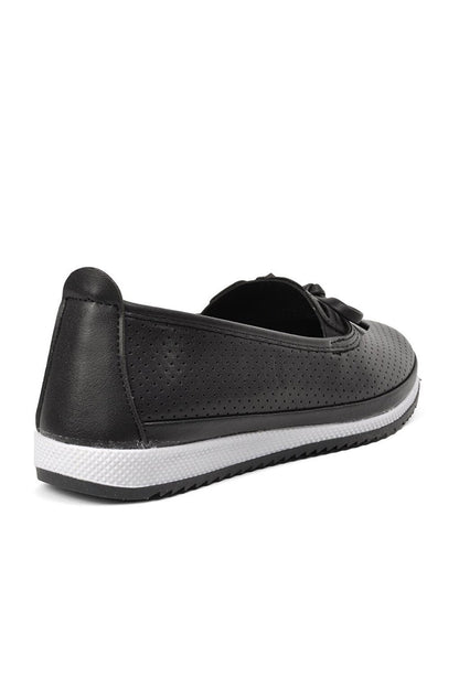 01 Black Women's Perforated Casual Shoes