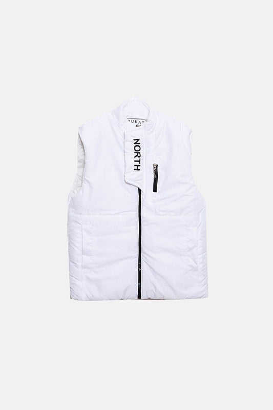 High Collar Basic Boy Puffer Vest