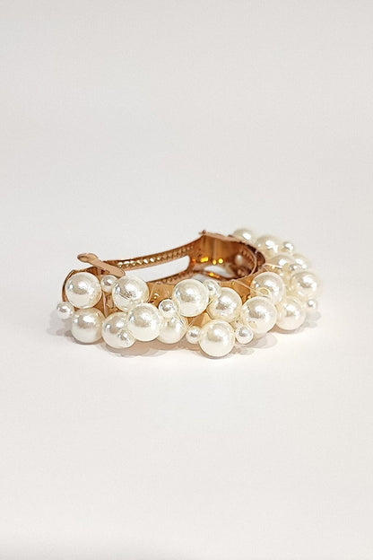 Pearl Wrapped Ponytail Hair Clip