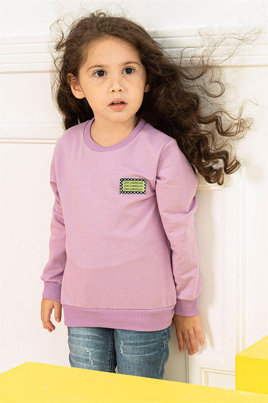 Girl's Lilac Colored Apricot Sweatshirt