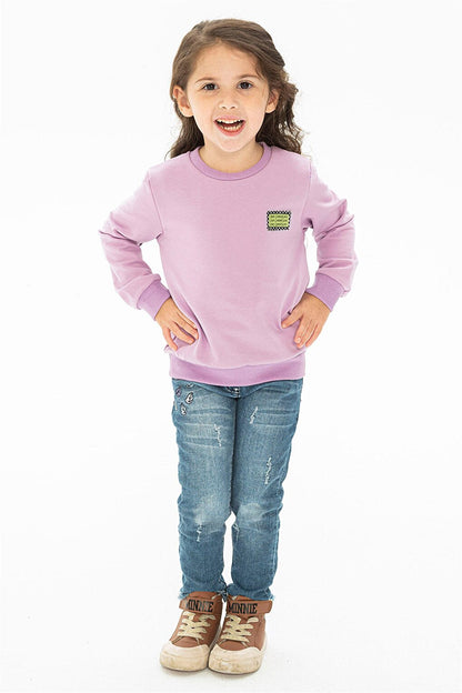 Girl's Lilac Colored Apricot Sweatshirt