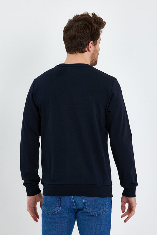 Crew Neck Basic Thin Men's Sweatshirt