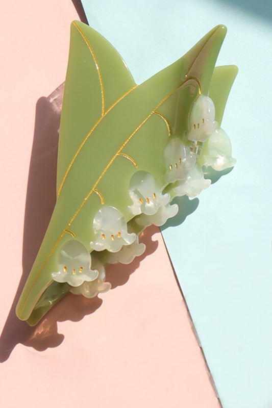 Lily of the Valley Luxury Acetate Latch Clasp