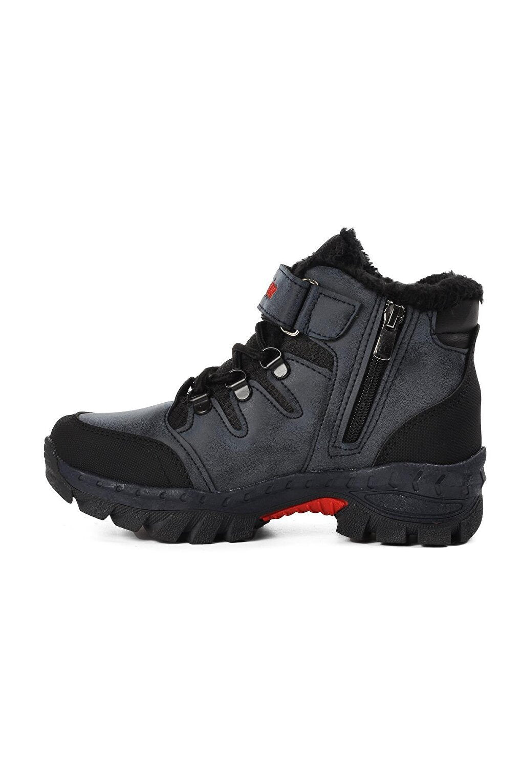 234-F Navy Blue Shearling Children's Outdoor Boots