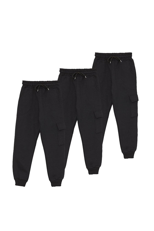 Boys' Sweatpants with 3 Cargo Pockets