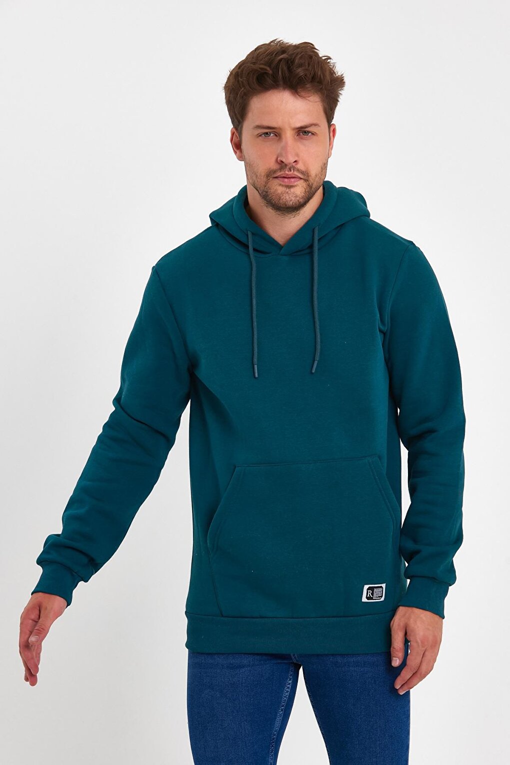 3 Thread Raised Hooded Men's Sweatshirt