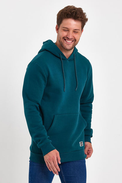 3 Thread Raised Hooded Men's Sweatshirt