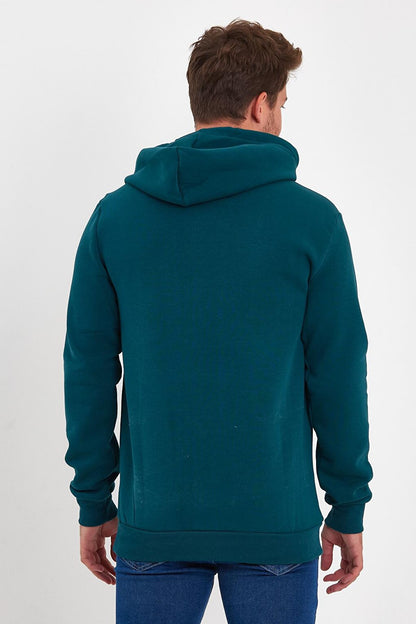 3 Thread Raised Hooded Men's Sweatshirt