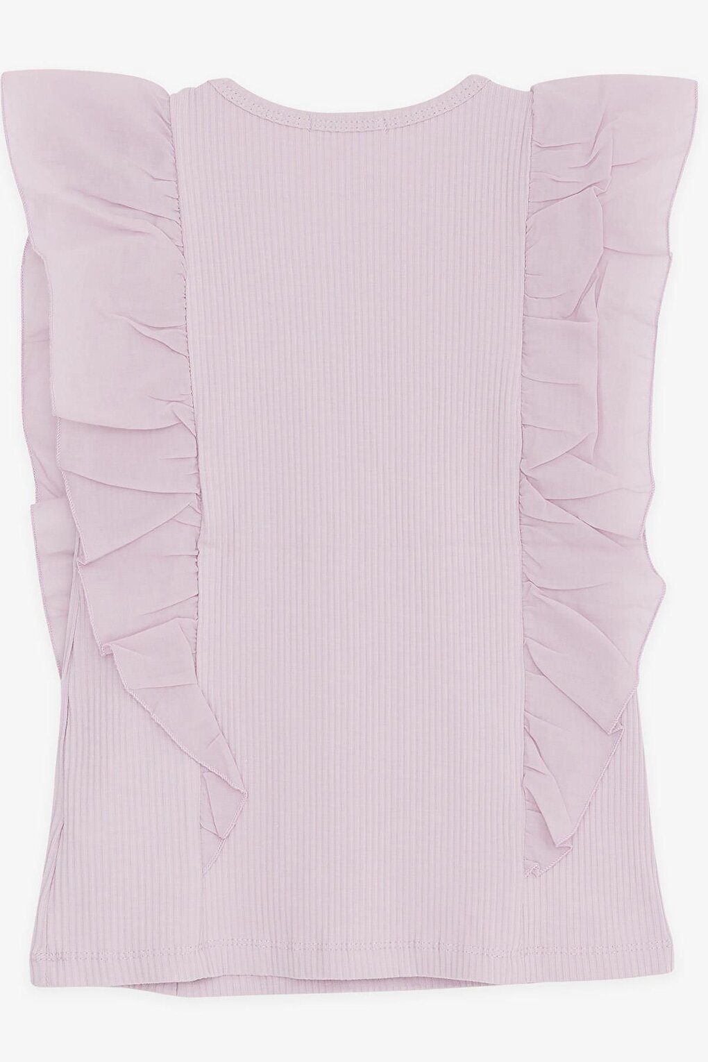 Girl's T-Shirt Corded Ruffle Lilac (6-12 Years)