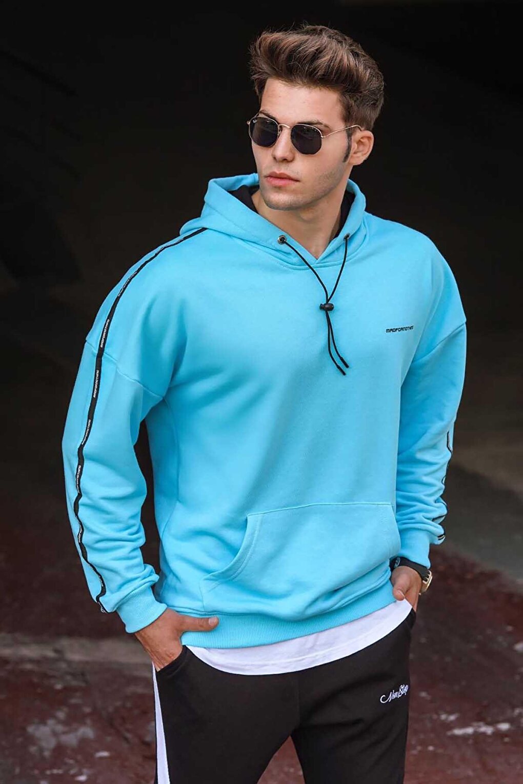 Turquoise Hooded Sweatshirt 4721