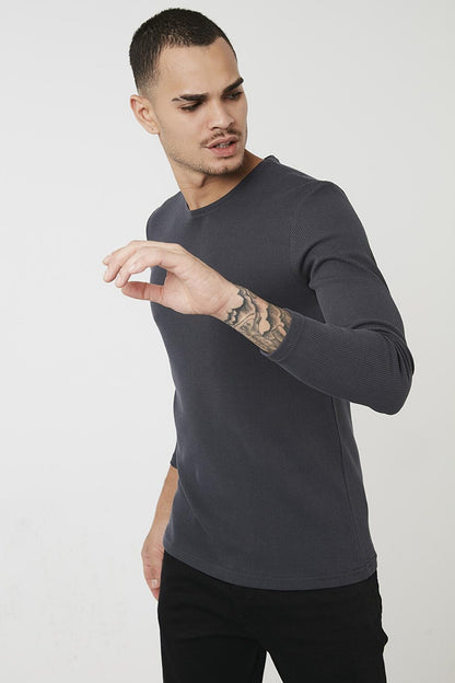 Cotton Crew Neck Slim Fit Basic Sweat 5905073