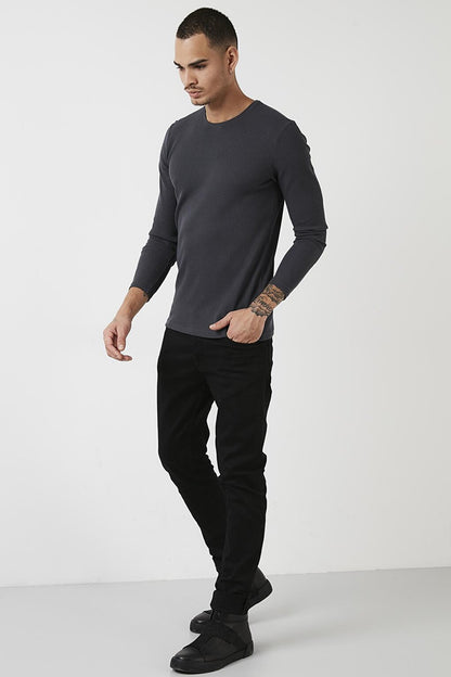 Cotton Crew Neck Slim Fit Basic Sweat 5905073