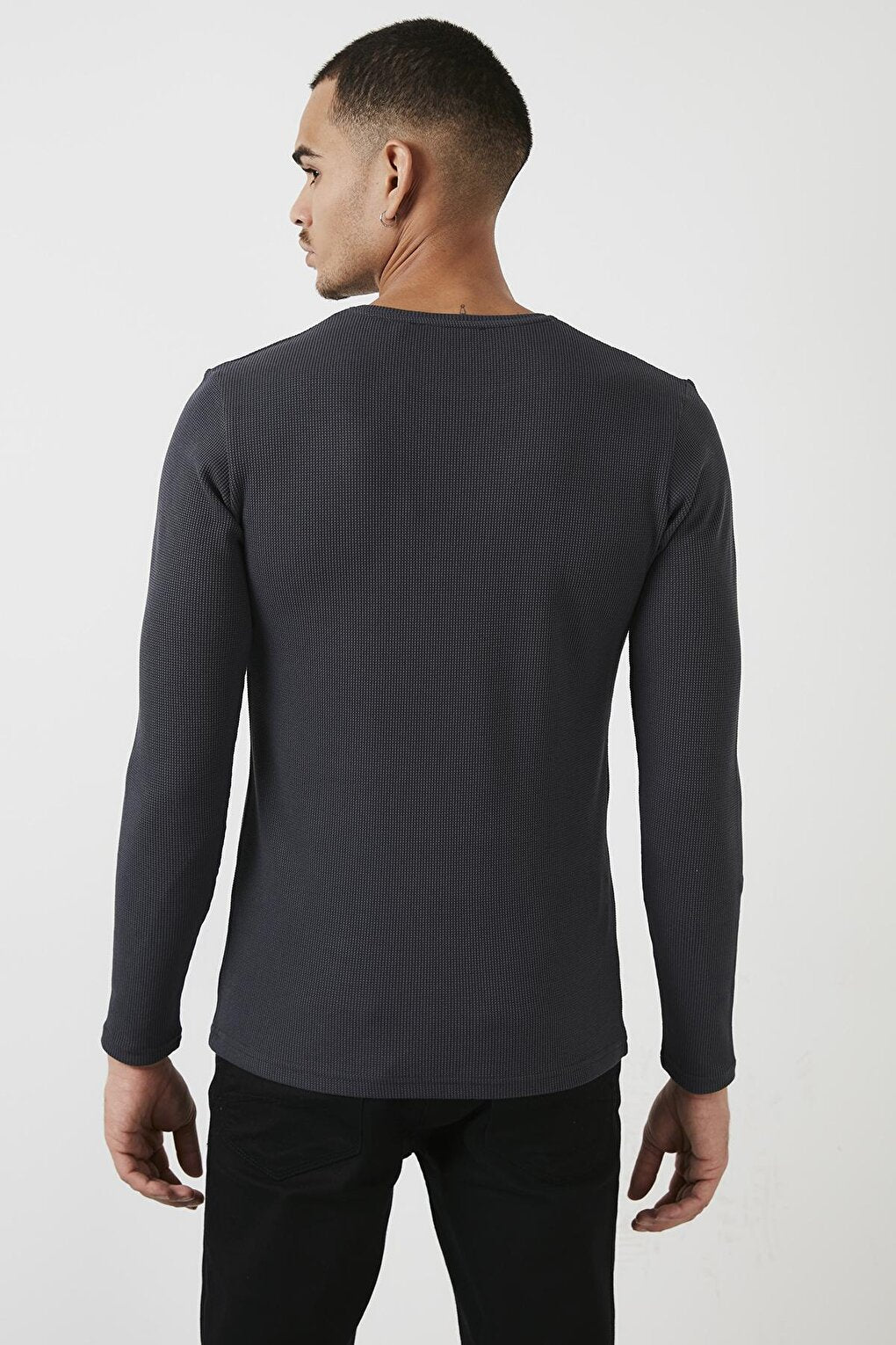 Cotton Crew Neck Slim Fit Basic Sweat 5905073