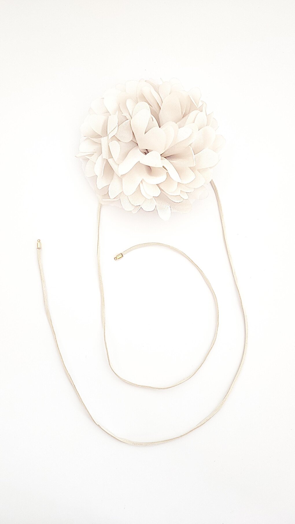 Satin Fabric Big Flower Choker Necklace