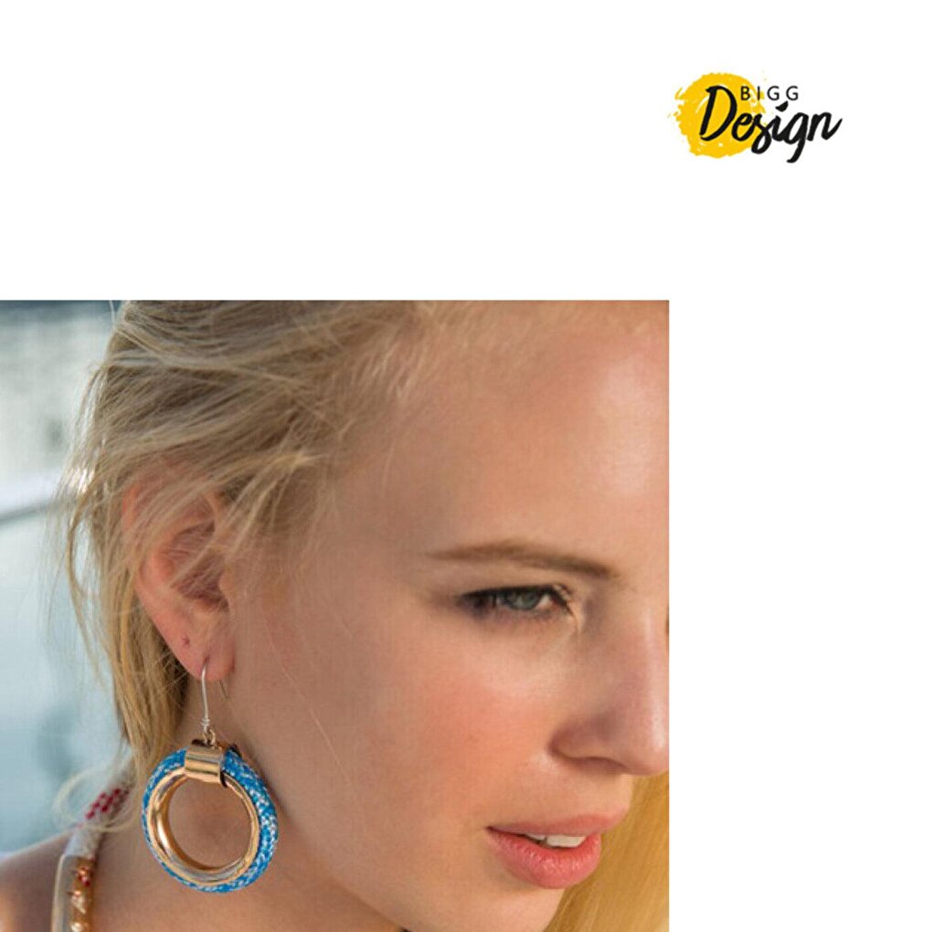 Blue Bronze Earring