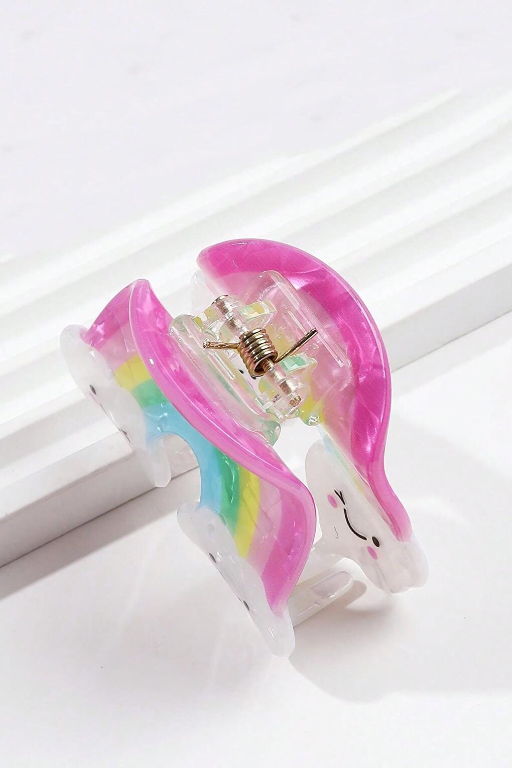 Rainbow Acetate Clothespin Hair Clip