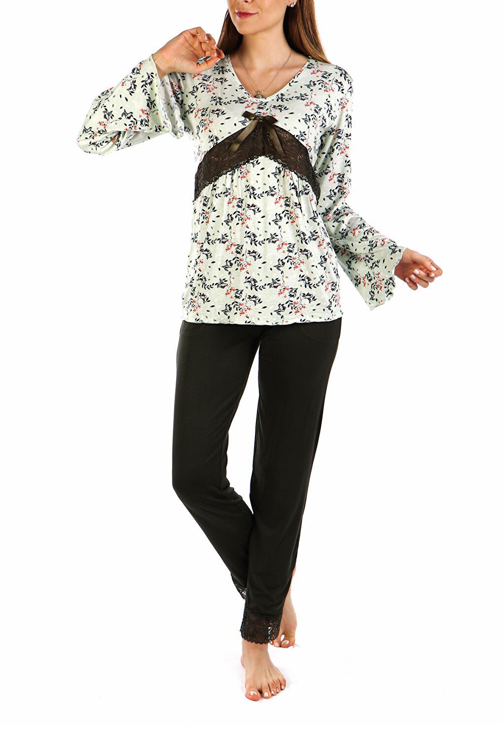 Women's Pajama Set Long Sleeve Viscose Lycra